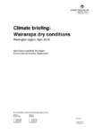 Climate and Water Resources Summary for the Wellington Region - Climate briefing: Wairarapa dry conditions April 2016 preview