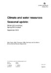 Climate and Water Resources Summary for the Wellington Region - Winter 2016 summary and Spring 2016 outlook preview