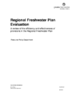 Regional Freshwater Plan Evaluation - A review of the efficiency and effectiveness of provisions in the Regional Freshwater Plan  preview