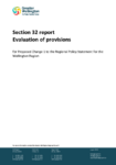 Section 32 report Evaluation of provisions for Proposed Change 1 to the Regional Policy Statement for the Wellington Region preview