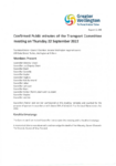 Confirmed Public mins of the Transport Committee meeting on Thursday 22 September 2022 preview