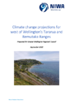 Climate change projections for west of Wellington’s Tararua and Remutaka Ranges preview