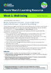 Movin’March Learning Resource: Week 1: Well-being preview