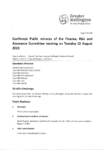 Confirmed Public minutes of the Finance, Risk and Assurance Committee meeting on Tuesday 15 August 2023 preview